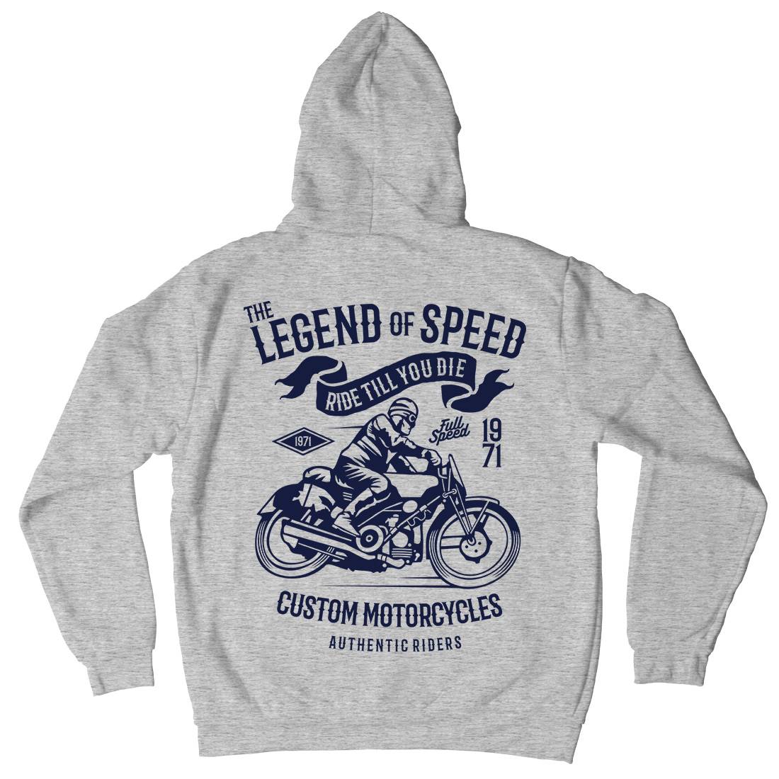 Legend Of Speed Mens Hoodie With Pocket Motorcycles B264