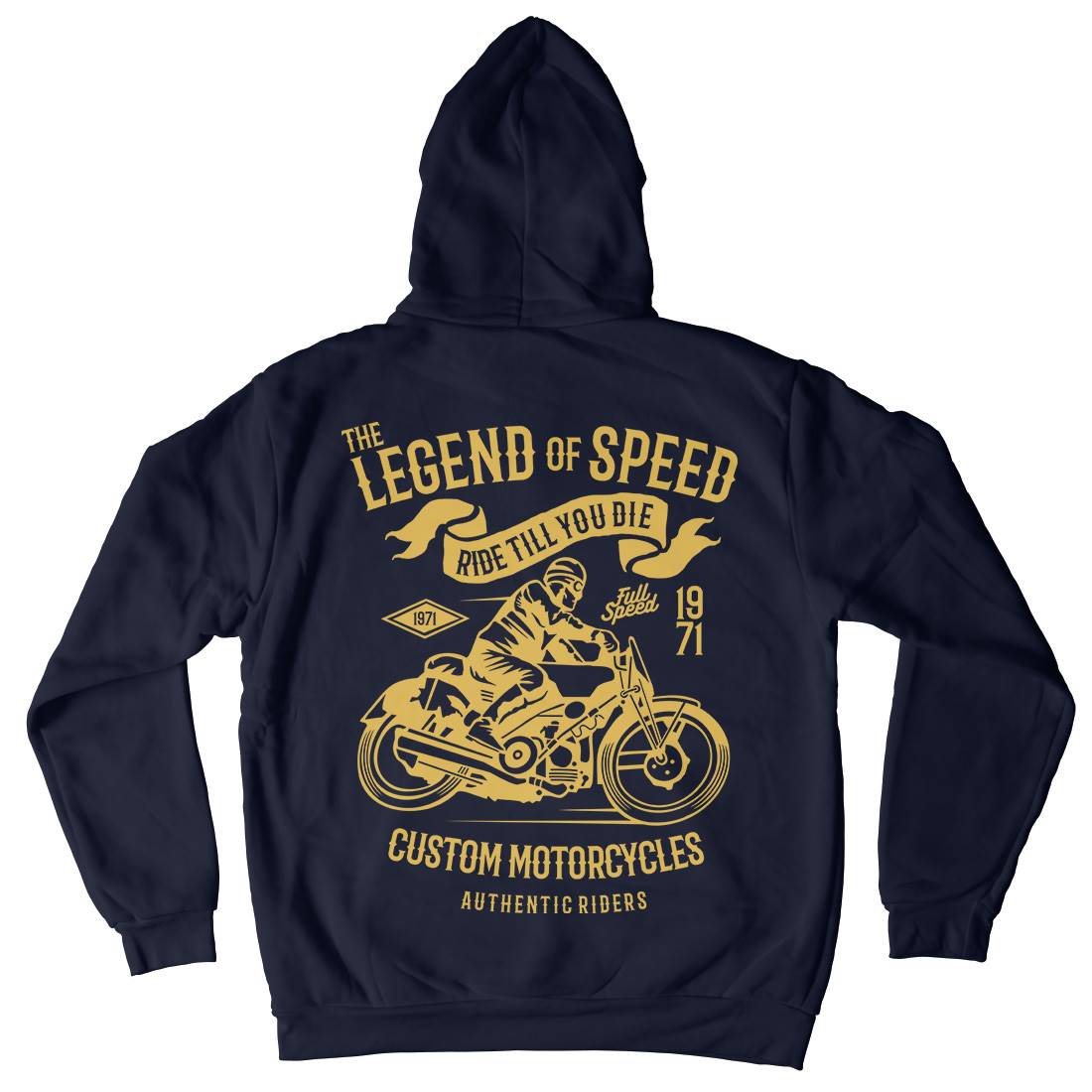 Legend Of Speed Mens Hoodie With Pocket Motorcycles B264