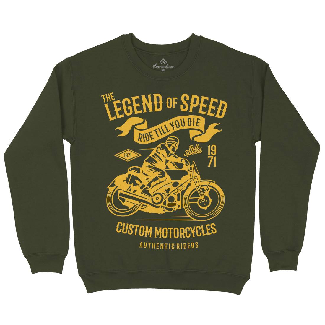 Legend Of Speed Mens Crew Neck Sweatshirt Motorcycles B264