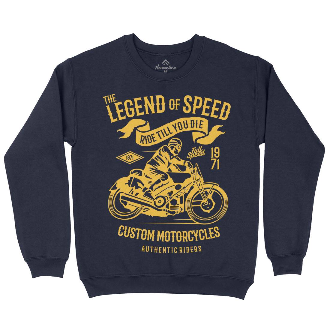 Legend Of Speed Mens Crew Neck Sweatshirt Motorcycles B264