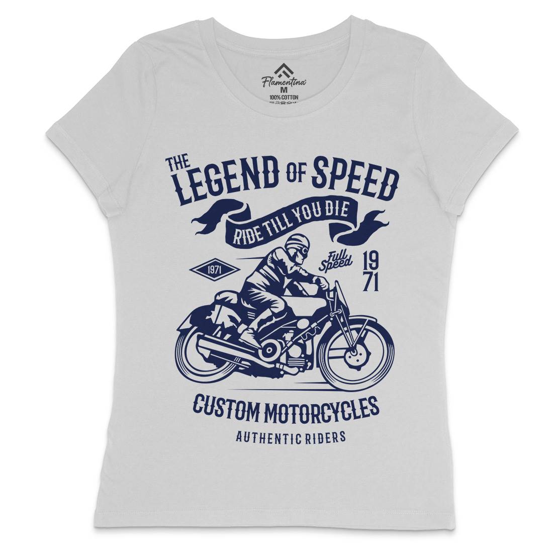 Legend Of Speed Womens Crew Neck T-Shirt Motorcycles B264