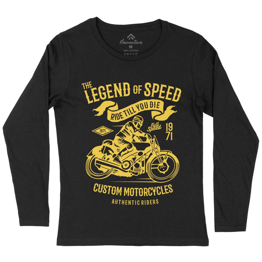 Legend Of Speed Womens Long Sleeve T-Shirt Motorcycles B264