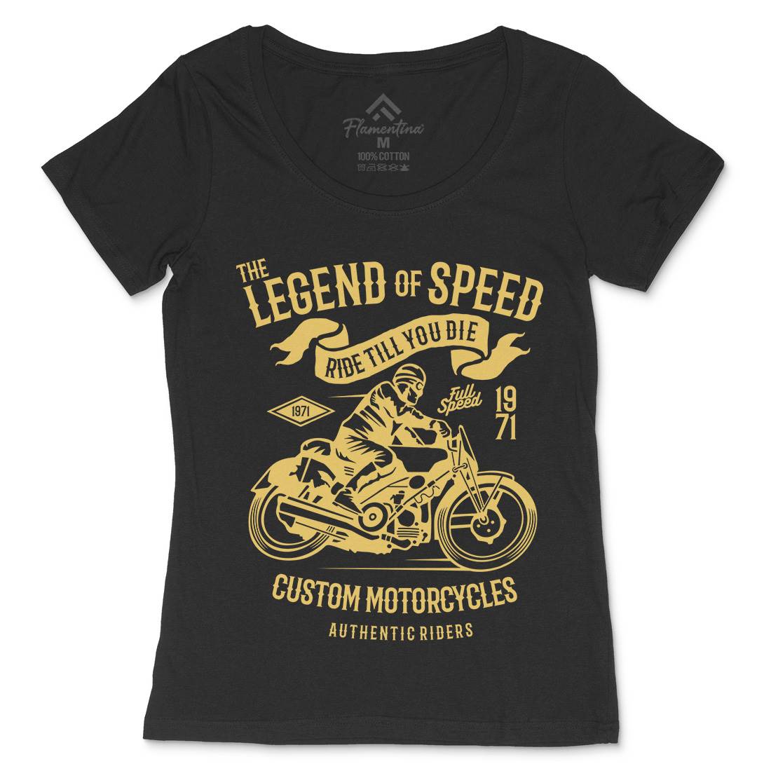 Legend Of Speed Womens Scoop Neck T-Shirt Motorcycles B264