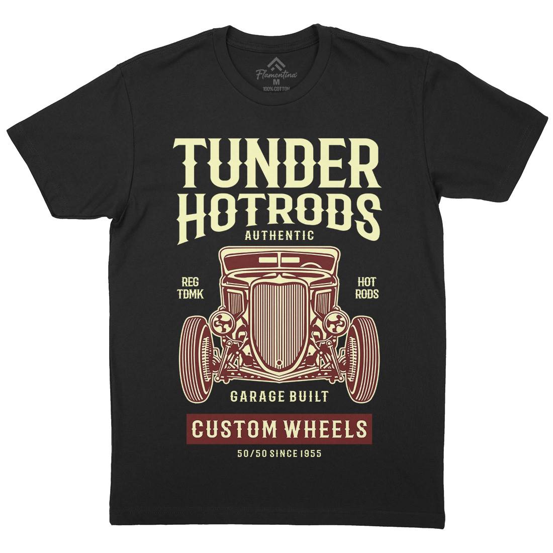 Thunder Hot Rods Mens Crew Neck T-Shirt Cars B266