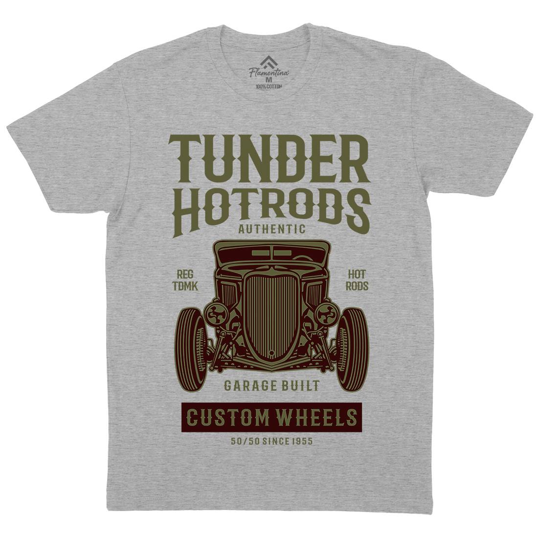 Thunder Hot Rods Mens Crew Neck T-Shirt Cars B266
