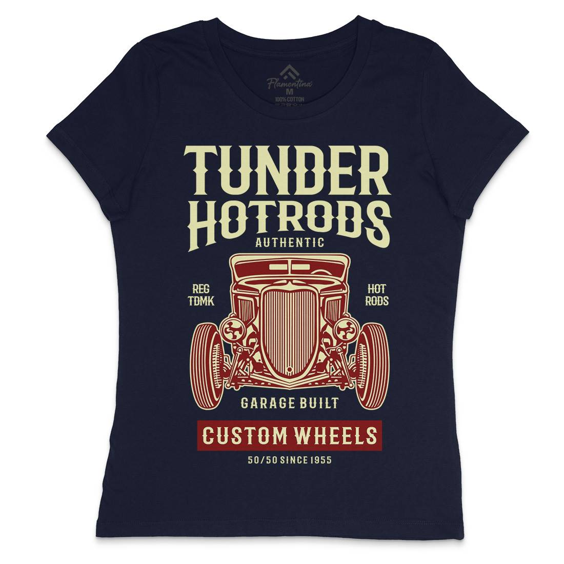 Thunder Hot Rods Womens Crew Neck T-Shirt Cars B266