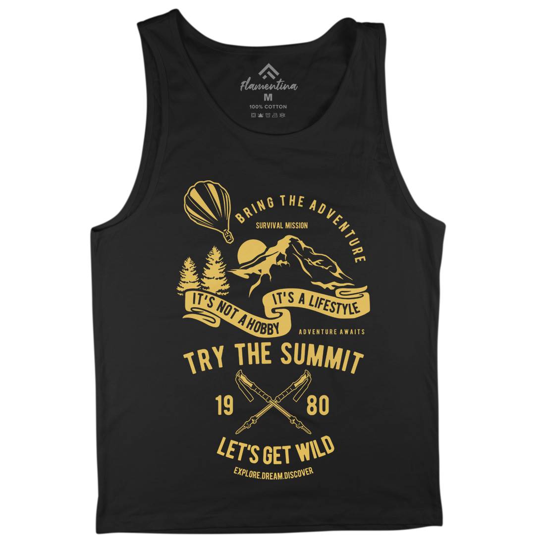 Try The Summit Mens Tank Top Vest Nature B267