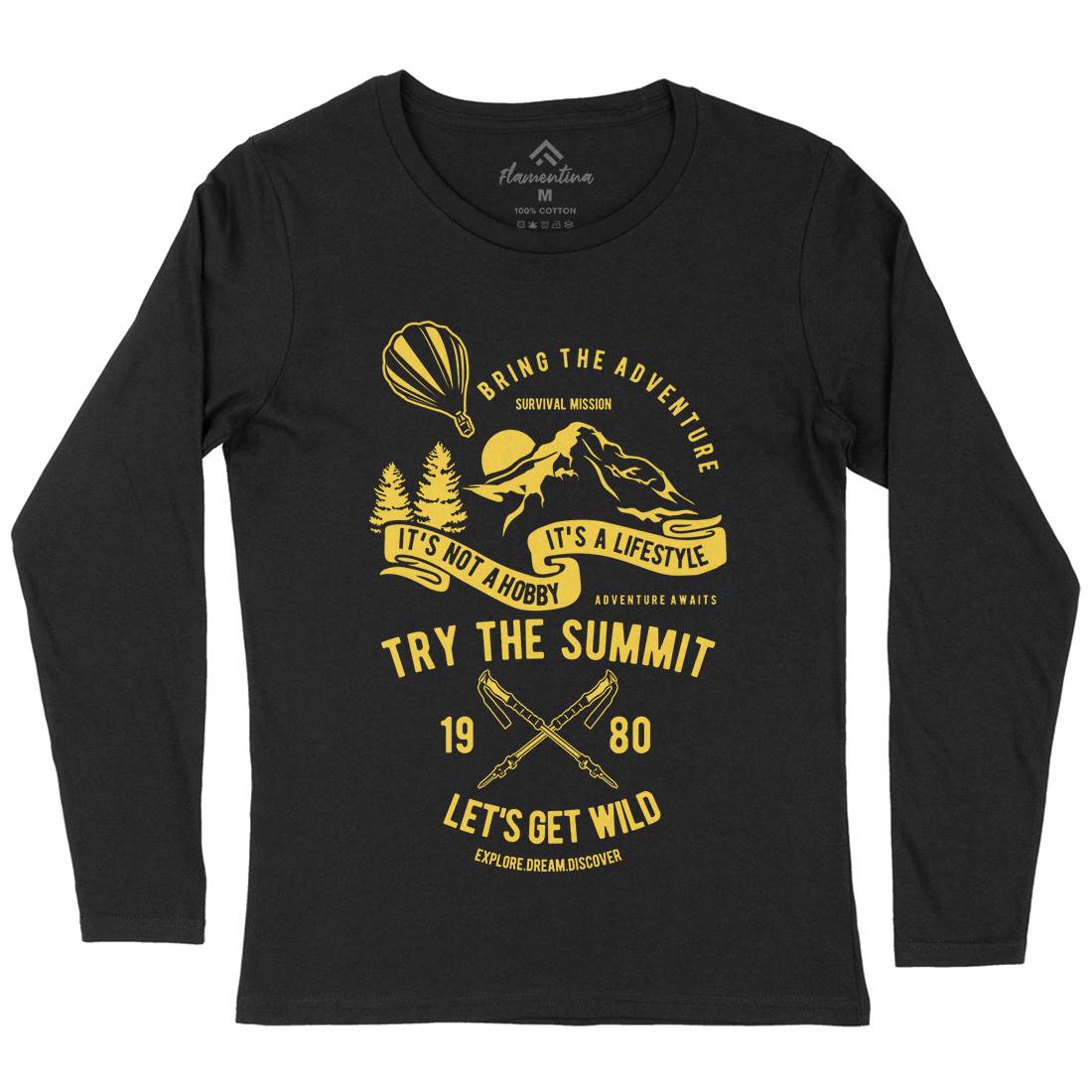 Try The Summit Womens Long Sleeve T-Shirt Nature B267
