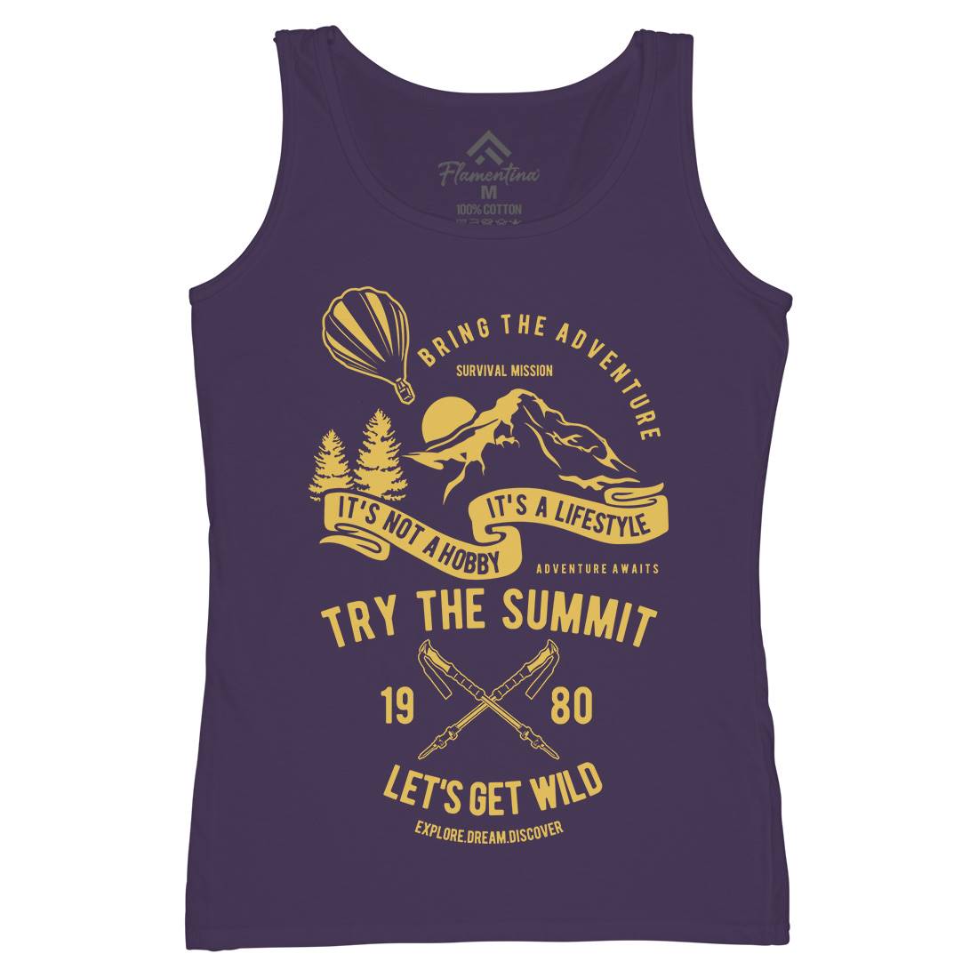 Try The Summit Womens Organic Tank Top Vest Nature B267