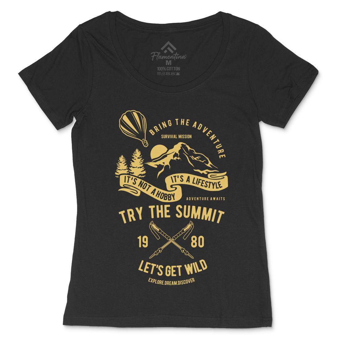 Try The Summit Womens Scoop Neck T-Shirt Nature B267