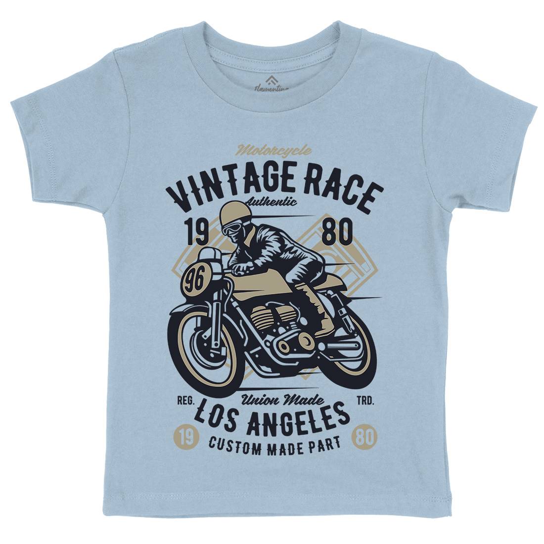 Vintage Race Kids Crew Neck T-Shirt Motorcycles B269