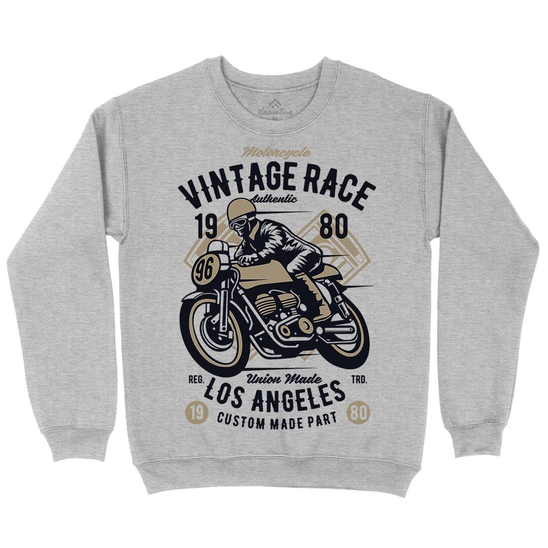 Vintage Race Mens Crew Neck Sweatshirt Motorcycles B269