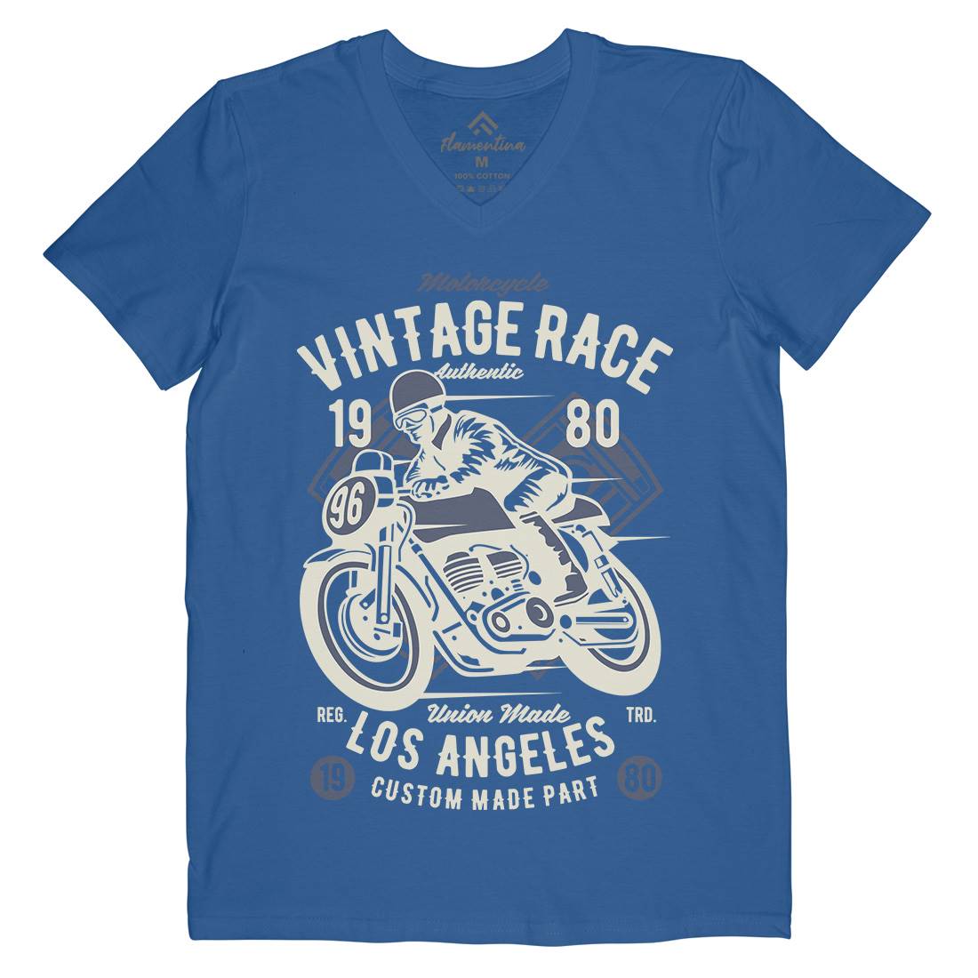 Vintage Race Mens V-Neck T-Shirt Motorcycles B269