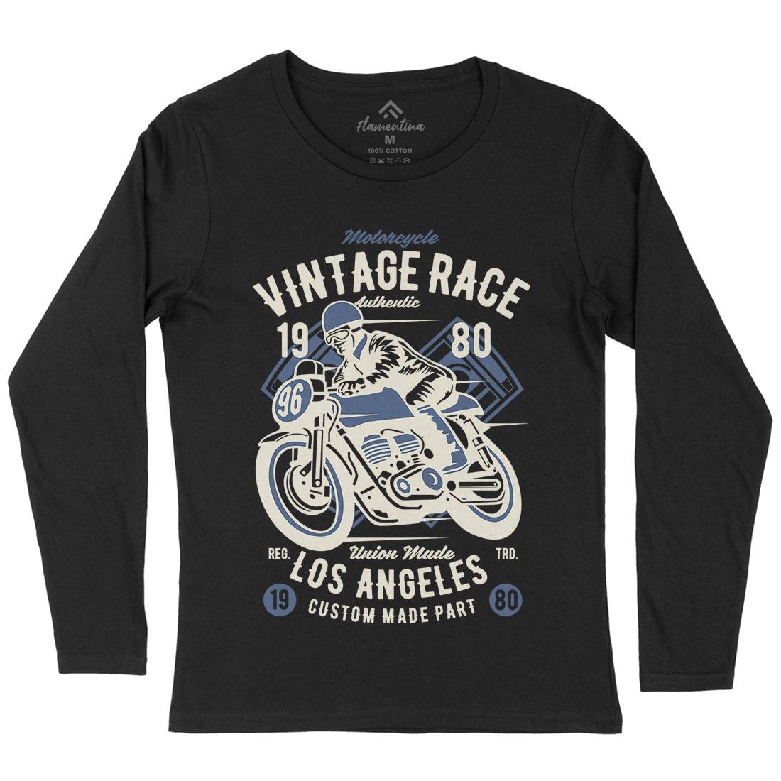 Vintage Race Womens Long Sleeve T-Shirt Motorcycles B269