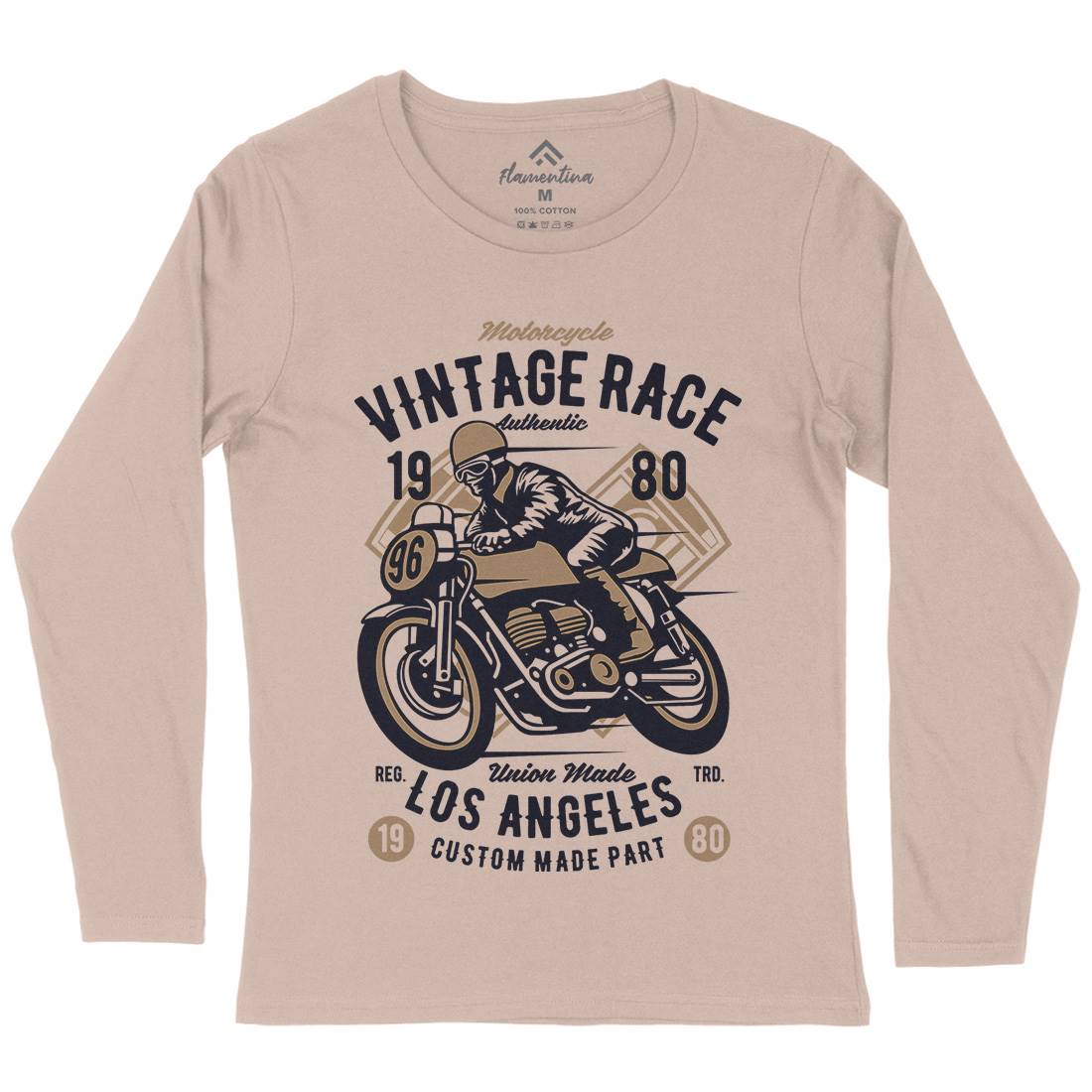 Vintage Race Womens Long Sleeve T-Shirt Motorcycles B269