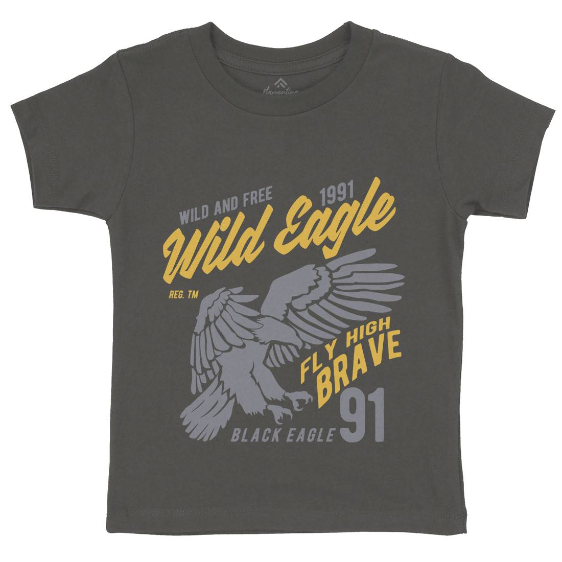 Wild Eagle Kids Crew Neck T-Shirt Animals B270