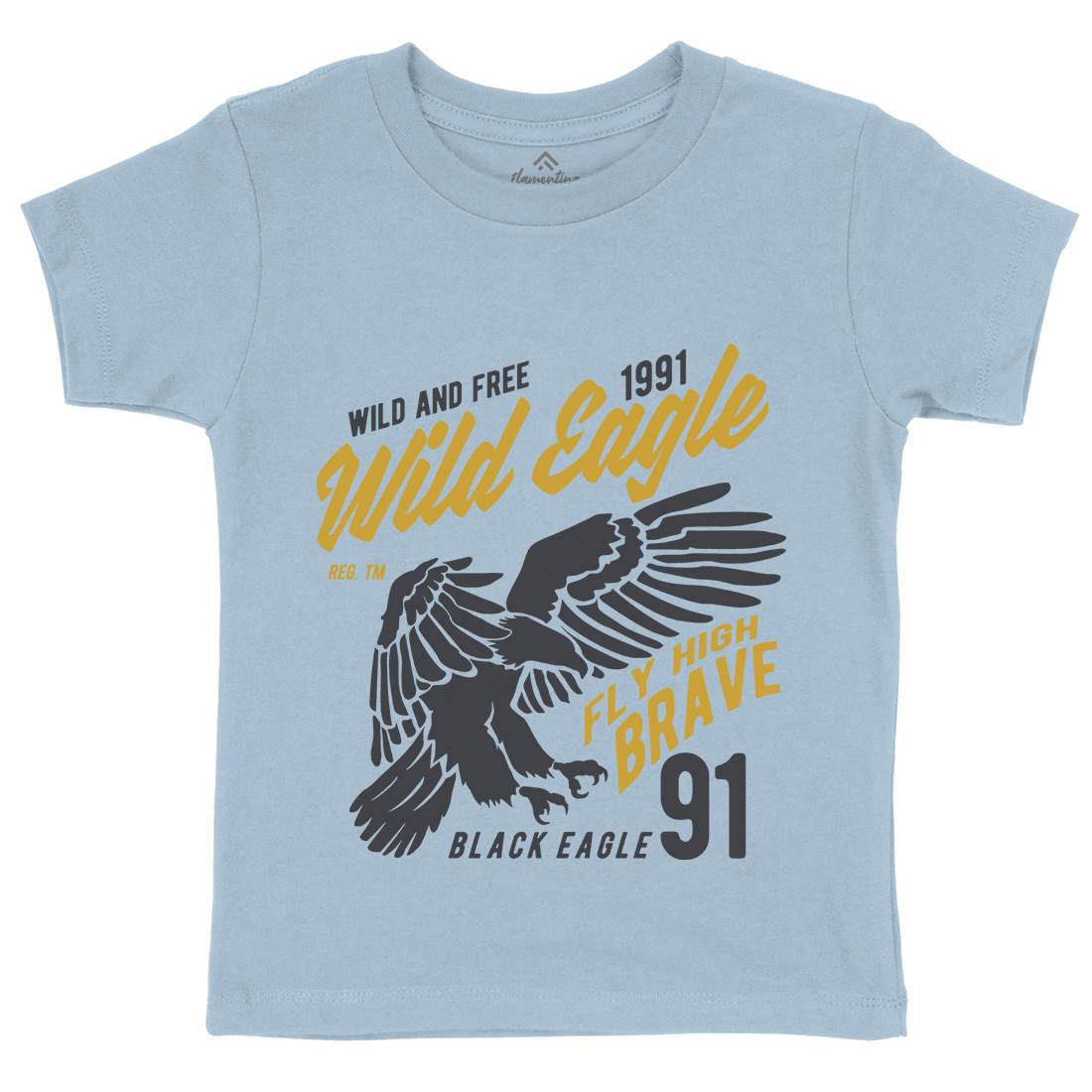 Wild Eagle Kids Organic Crew Neck T-Shirt Animals B270