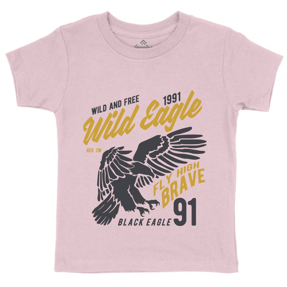Wild Eagle Kids Organic Crew Neck T-Shirt Animals B270