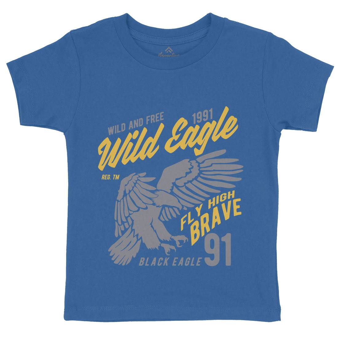 Wild Eagle Kids Crew Neck T-Shirt Animals B270