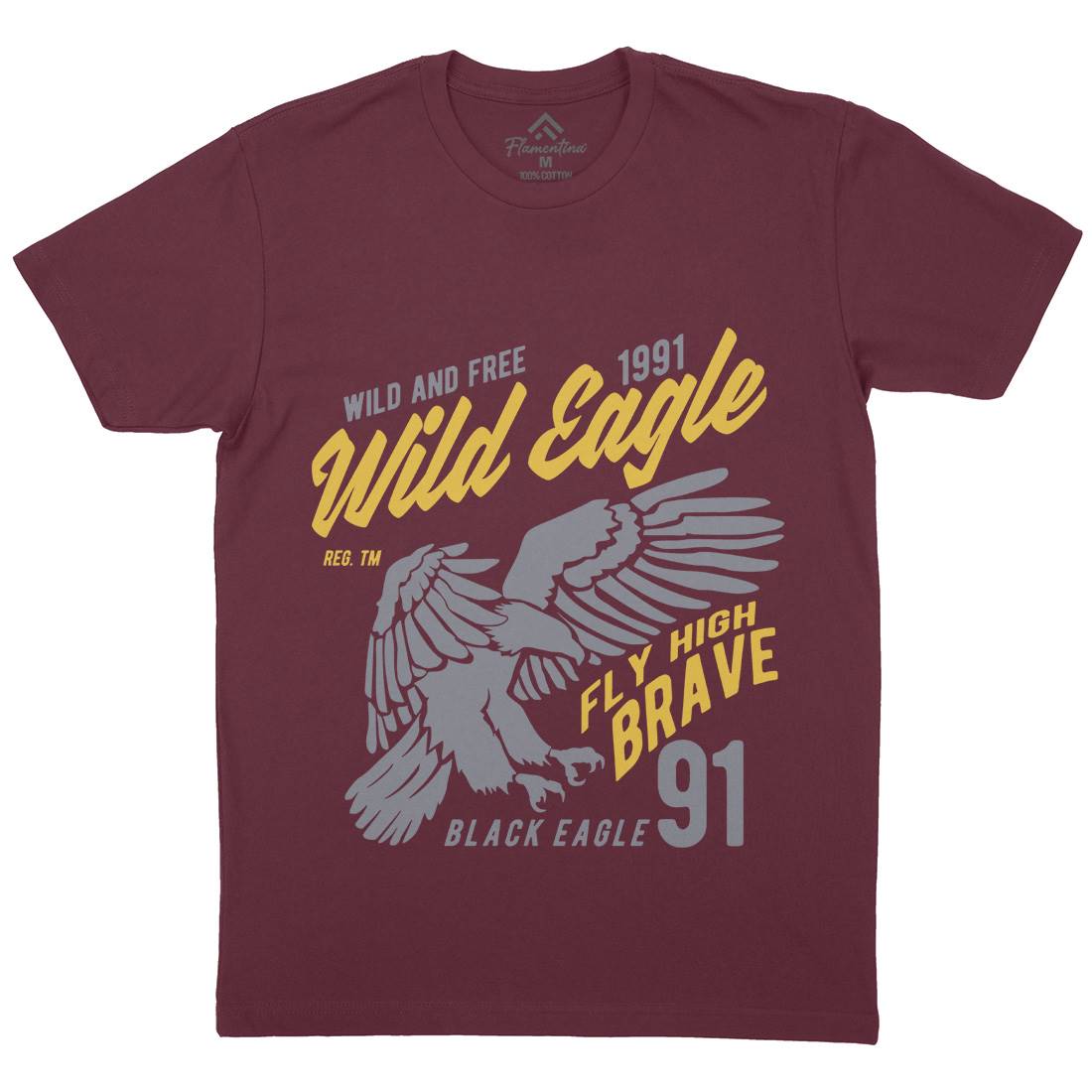 Wild Eagle Mens Crew Neck T-Shirt Animals B270
