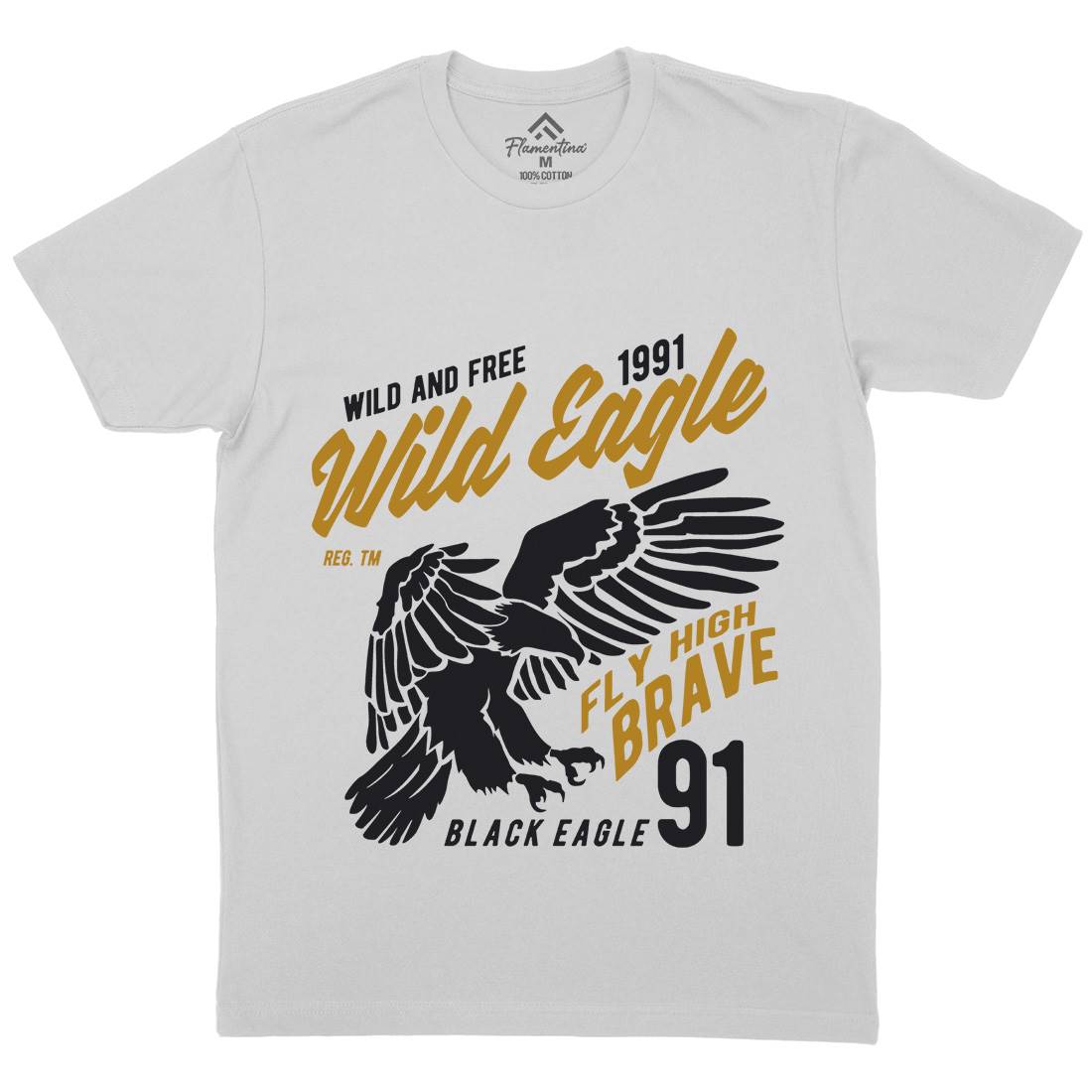 Wild Eagle Mens Crew Neck T-Shirt Animals B270