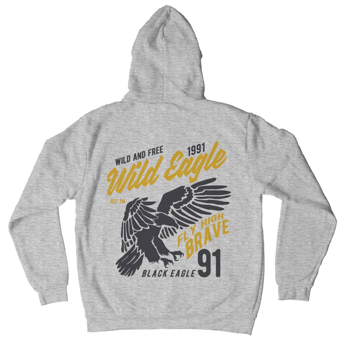 Wild Eagle Mens Hoodie With Pocket Animals B270