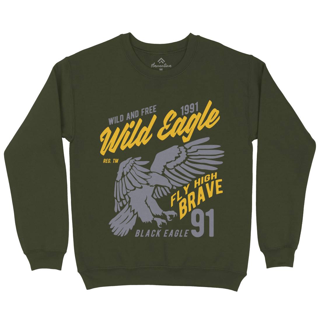Wild Eagle Mens Crew Neck Sweatshirt Animals B270