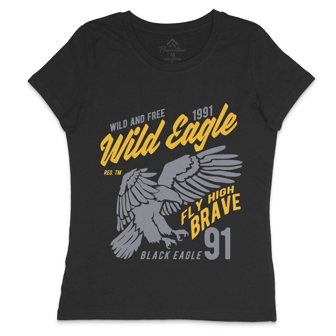 Wild Eagle Womens Crew Neck T-Shirt Animals B270