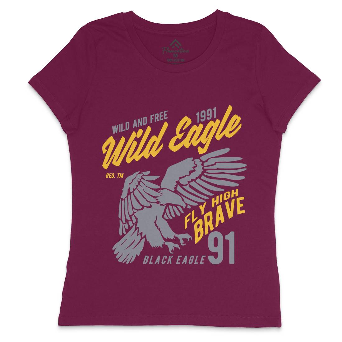 Wild Eagle Womens Crew Neck T-Shirt Animals B270