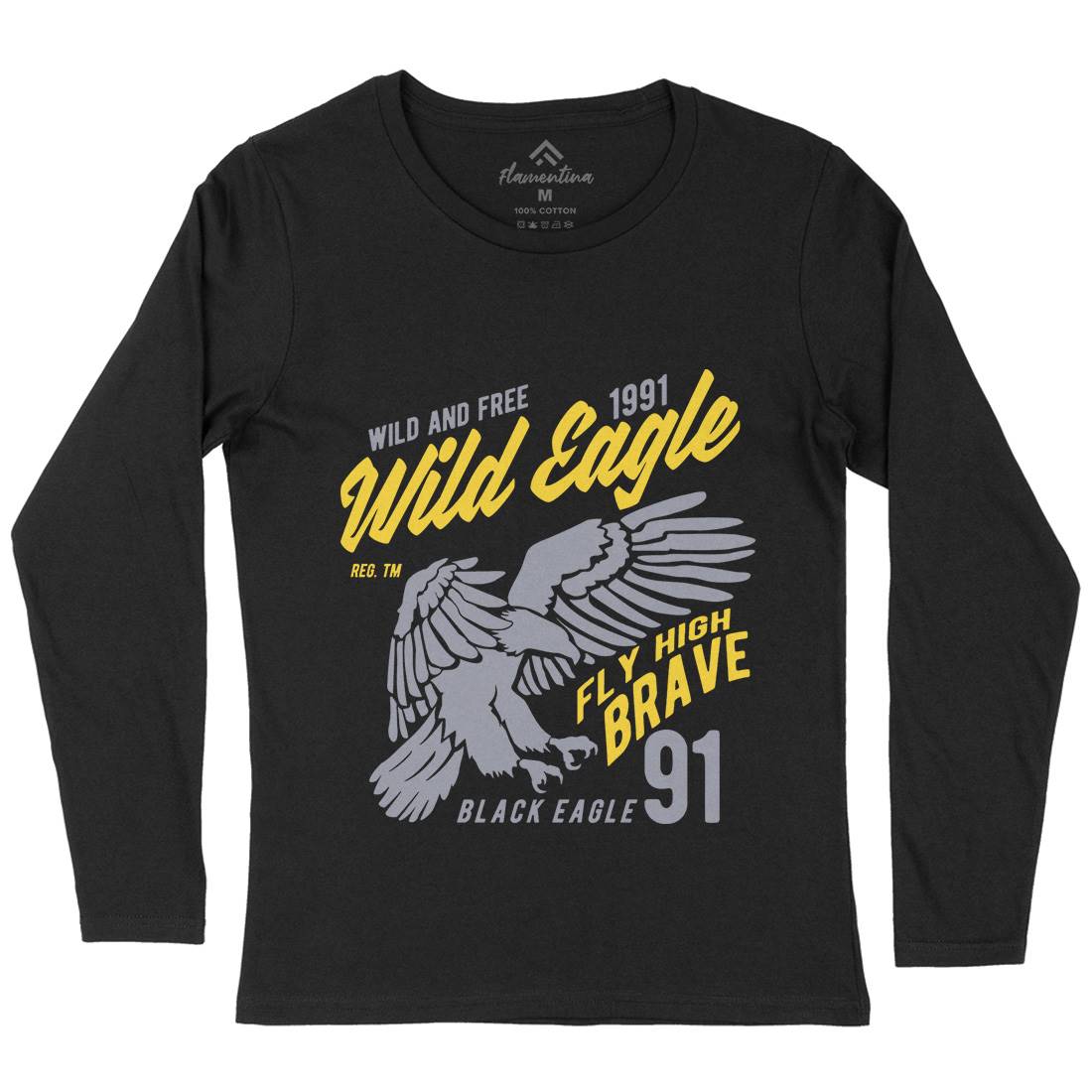 Wild Eagle Womens Long Sleeve T-Shirt Animals B270