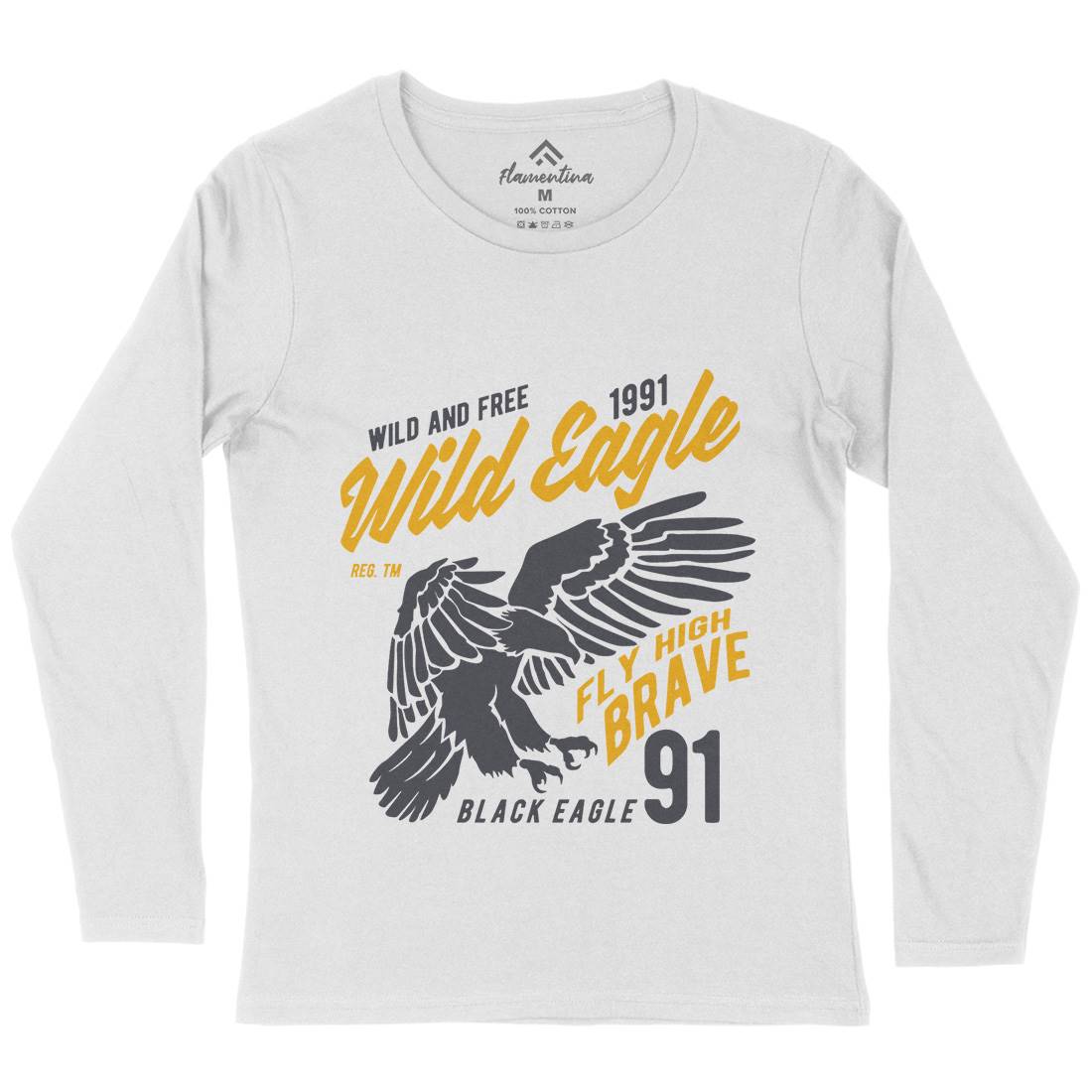 Wild Eagle Womens Long Sleeve T-Shirt Animals B270