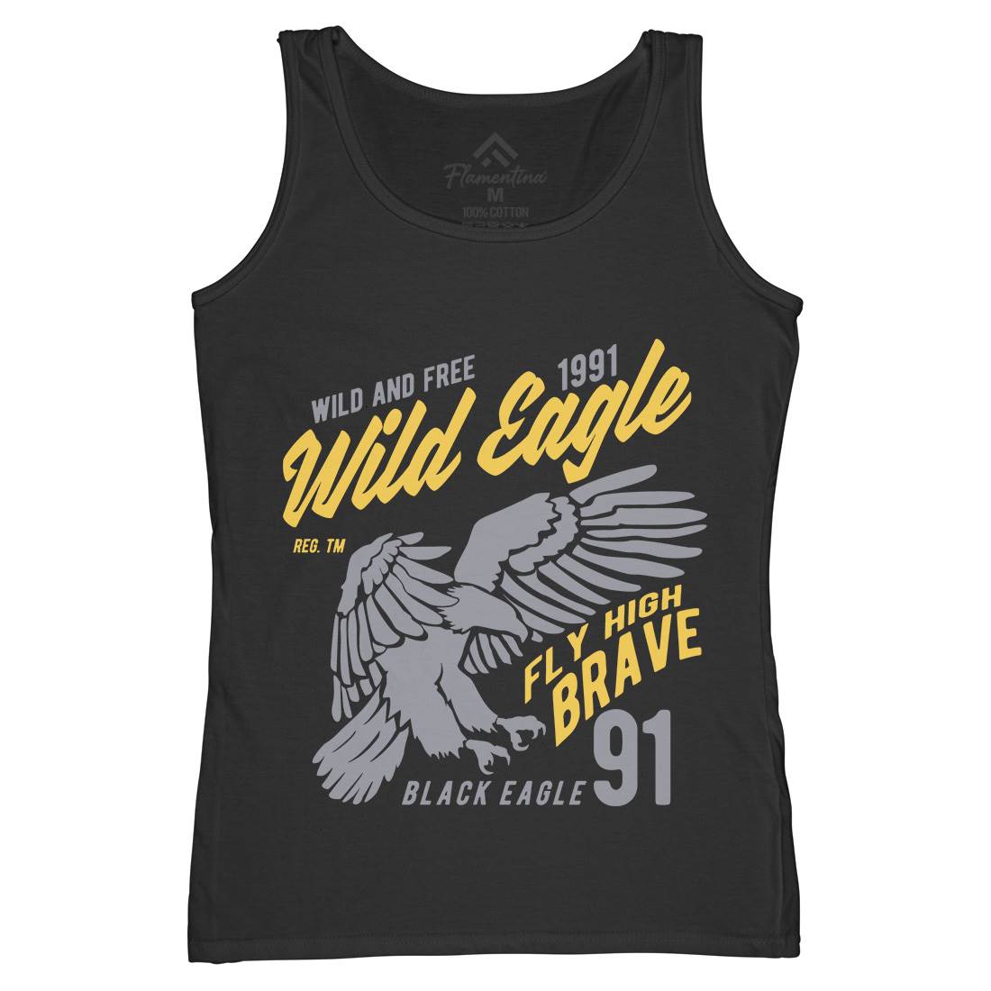 Wild Eagle Womens Organic Tank Top Vest Animals B270