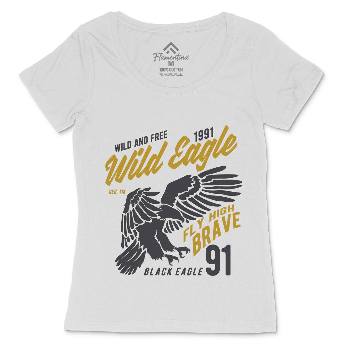 Wild Eagle Womens Scoop Neck T-Shirt Animals B270