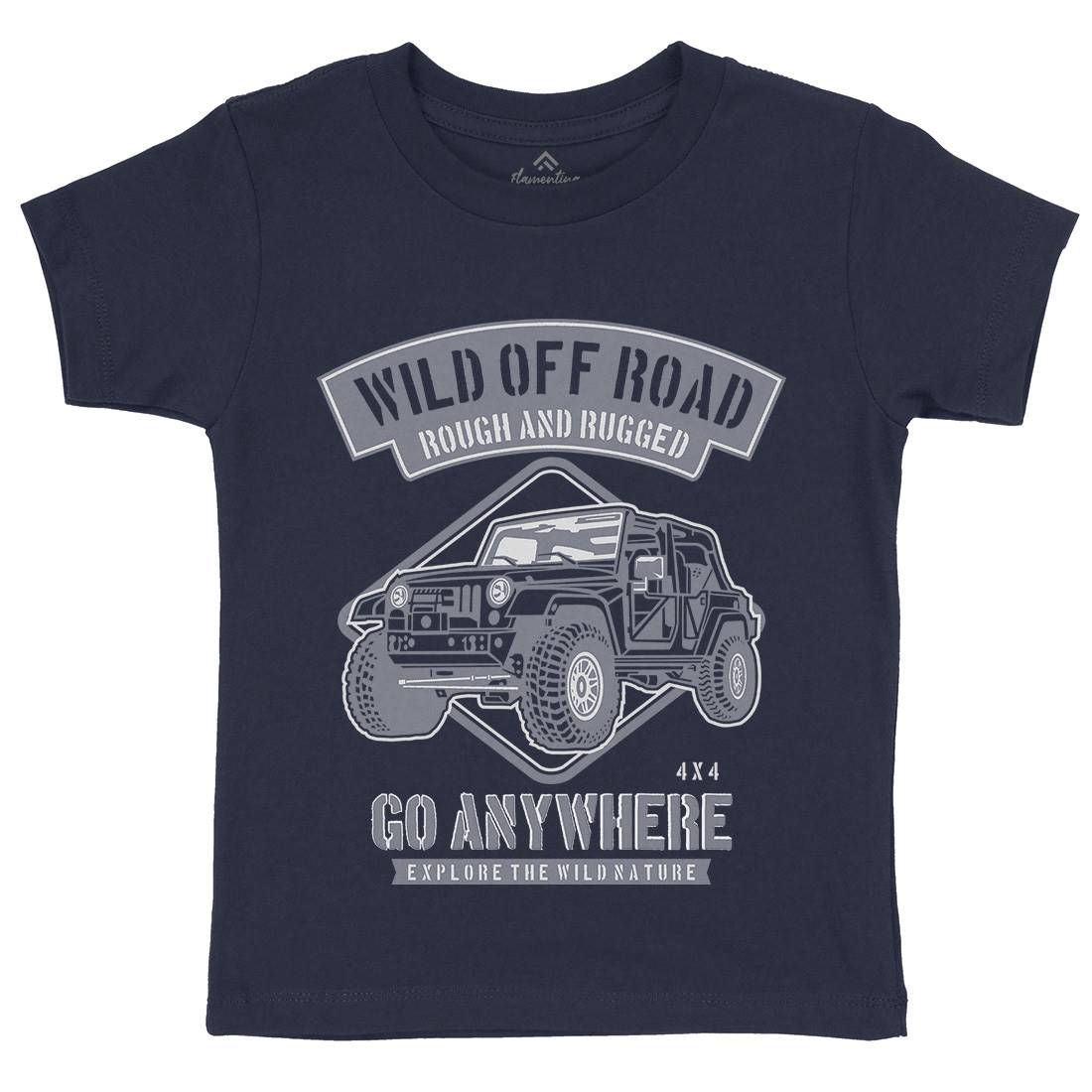 Wild Off Road Kids Organic Crew Neck T-Shirt Cars B271