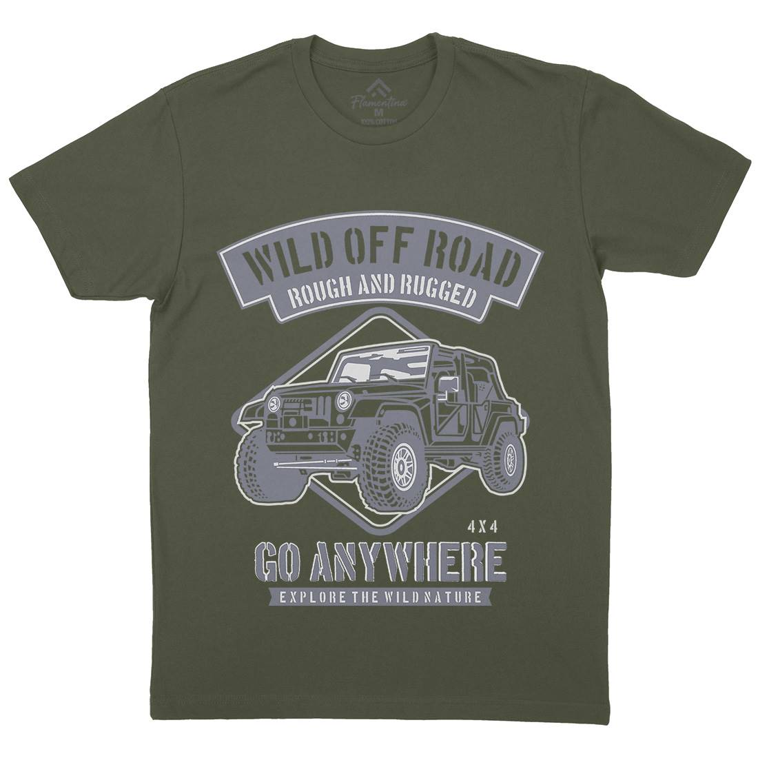 Wild Off Road Mens Crew Neck T-Shirt Cars B271
