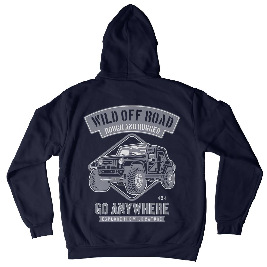 Wild Off Road Mens Hoodie With Pocket Cars B271