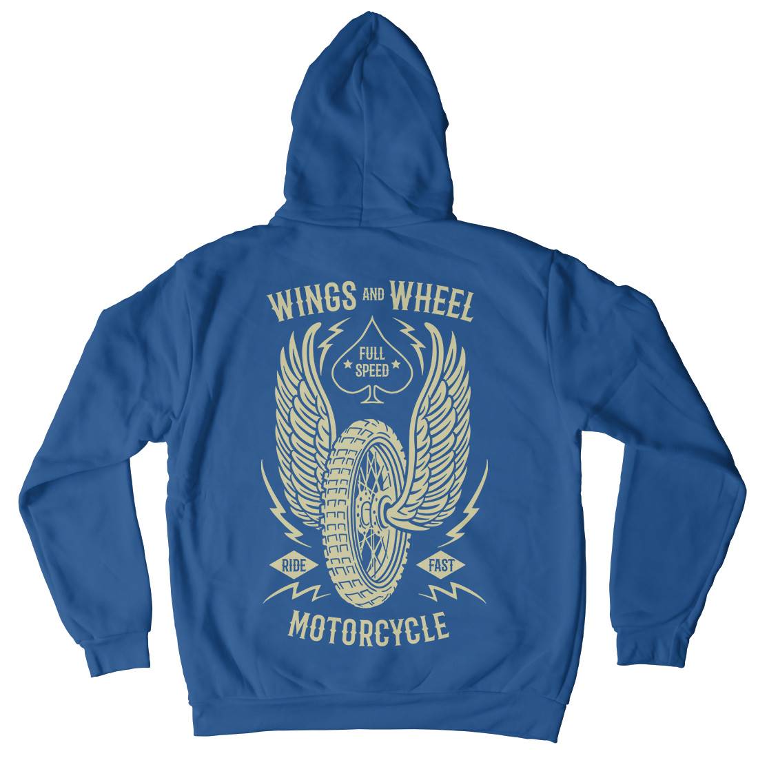Wings And Wheel Mens Hoodie With Pocket Motorcycles B272