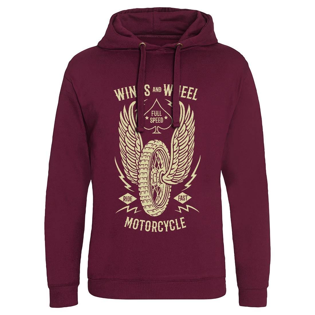 Wings And Wheel Mens Hoodie Without Pocket Motorcycles B272