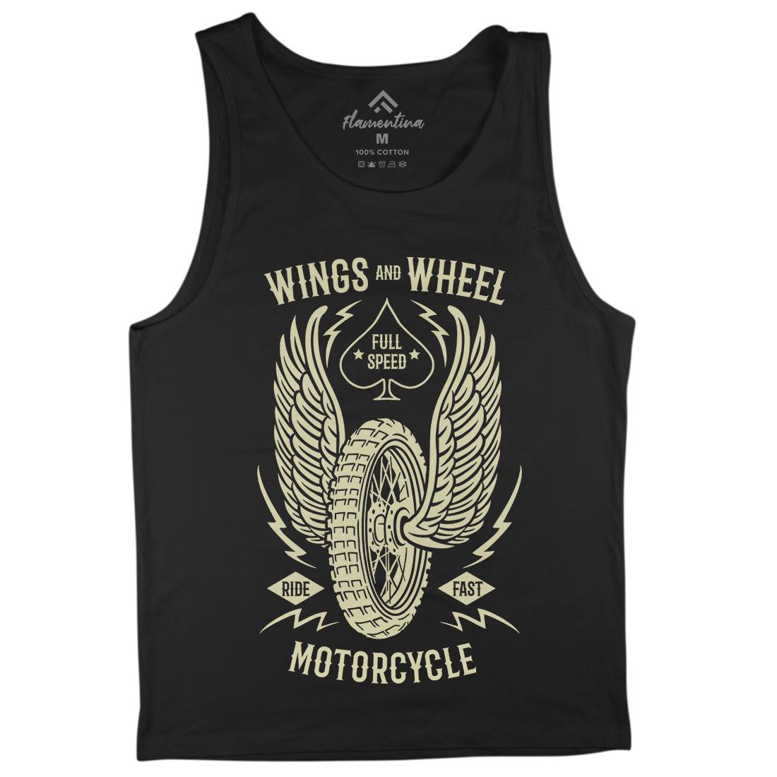 Wings And Wheel Mens Tank Top Vest Motorcycles B272