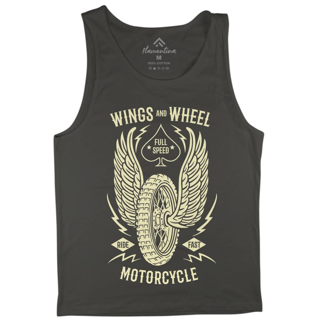 Wings And Wheel Mens Tank Top Vest Motorcycles B272