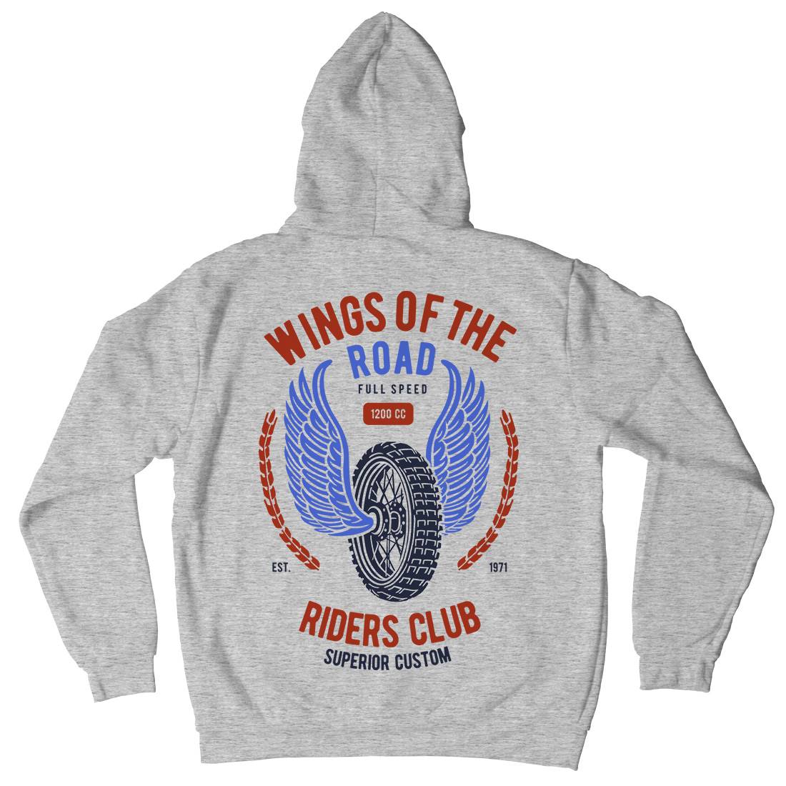 Wings Of The Road Kids Crew Neck Hoodie Motorcycles B273