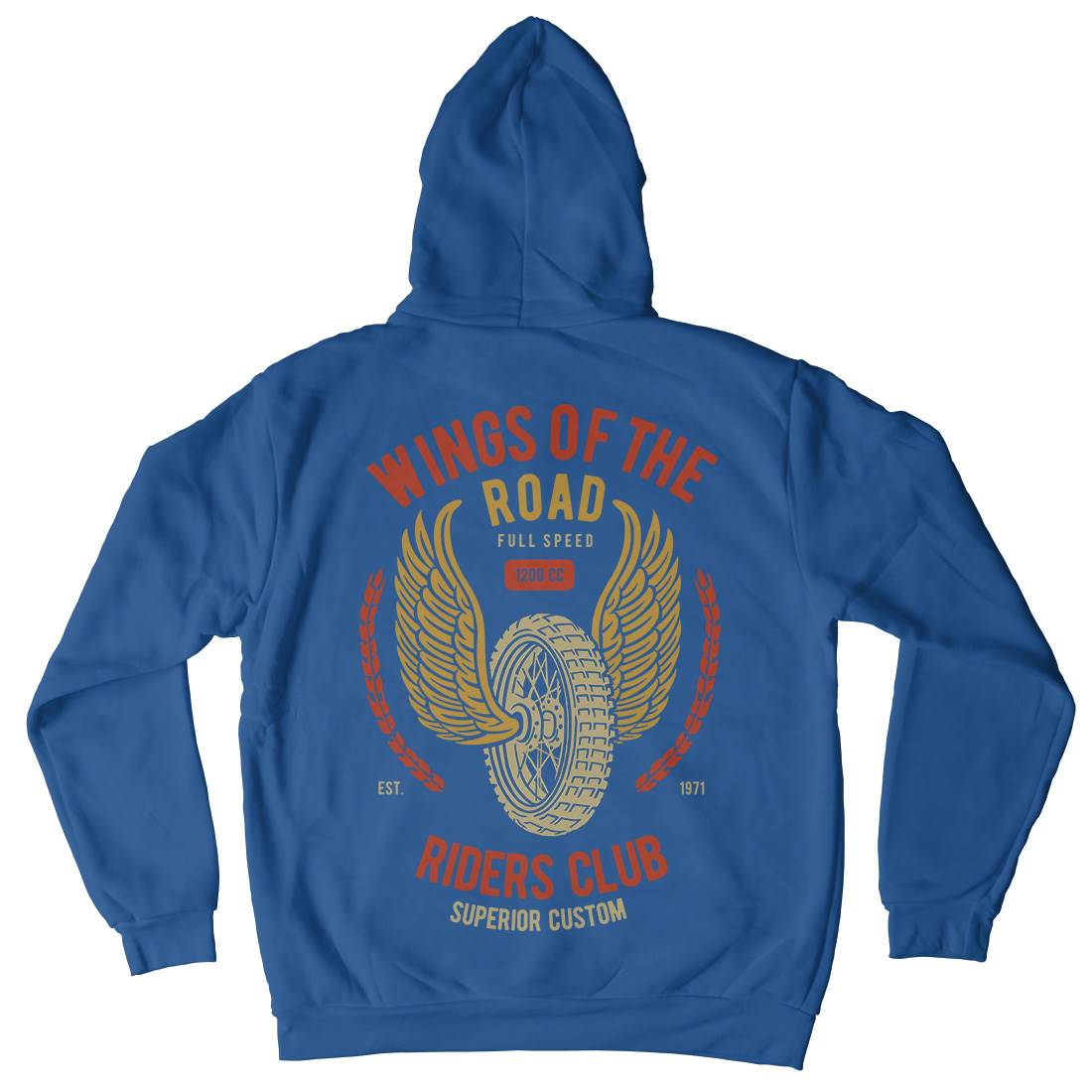 Wings Of The Road Mens Hoodie With Pocket Motorcycles B273