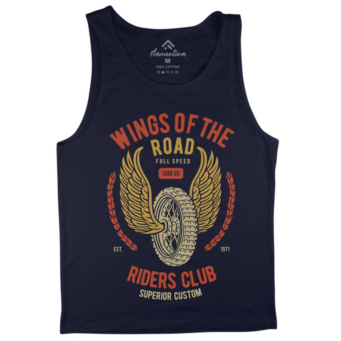 Wings Of The Road Mens Tank Top Vest Motorcycles B273