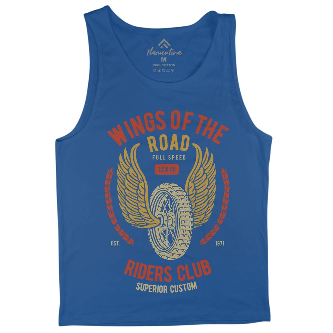 Wings Of The Road Mens Tank Top Vest Motorcycles B273
