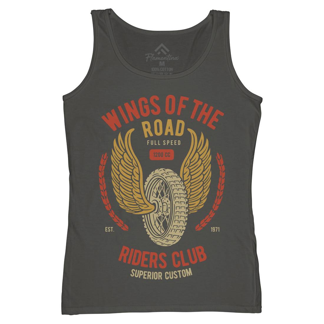 Wings Of The Road Womens Organic Tank Top Vest Motorcycles B273