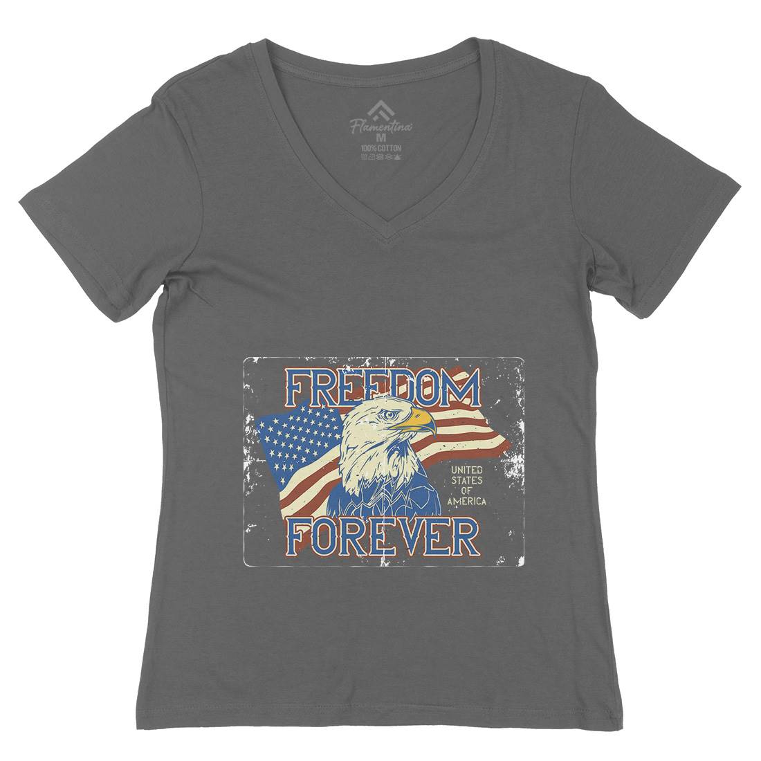 American Eagle Womens Organic V-Neck T-Shirt American B274