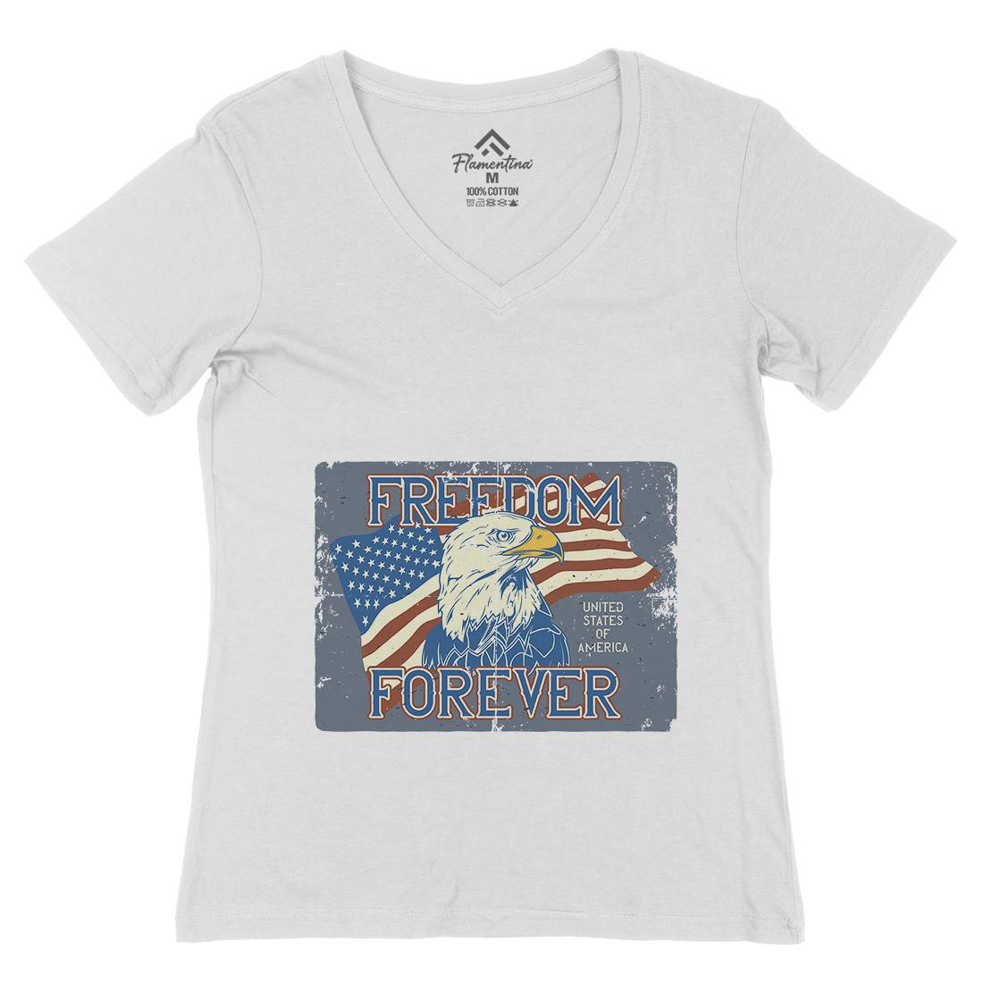 American Eagle Womens Organic V-Neck T-Shirt American B274