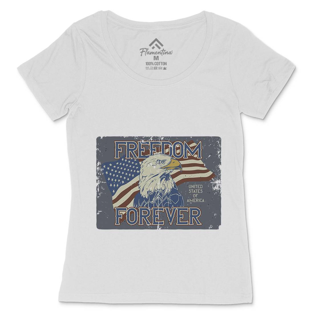American Eagle Womens Scoop Neck T-Shirt American B274