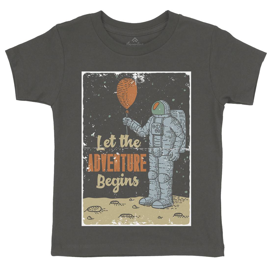 Astronaut Kids Organic Crew Neck T-Shirt Space B275