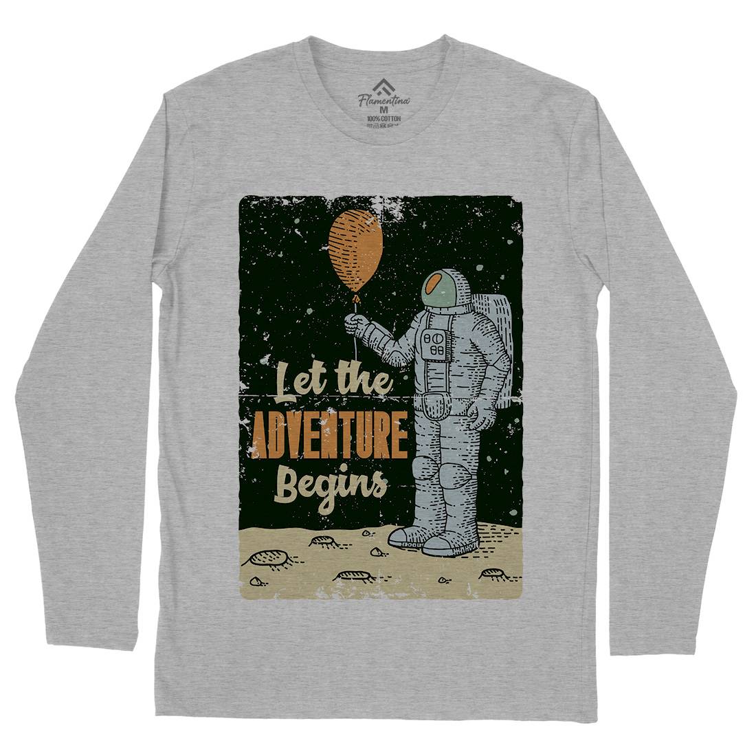 Astronaut Mens Long Sleeve T-Shirt Space B275